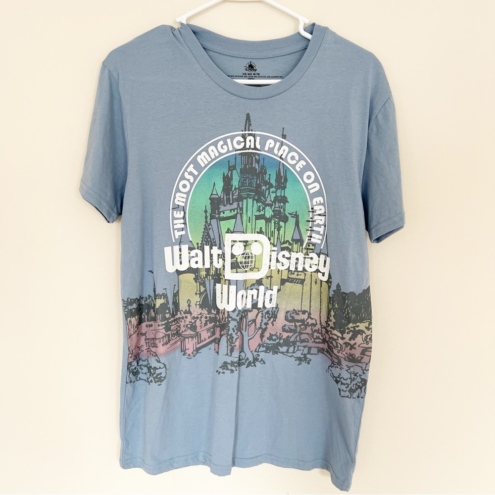 NWOT Walt Disney World Graphic Blue T-Shirt Medium Unisex Cotton Blend